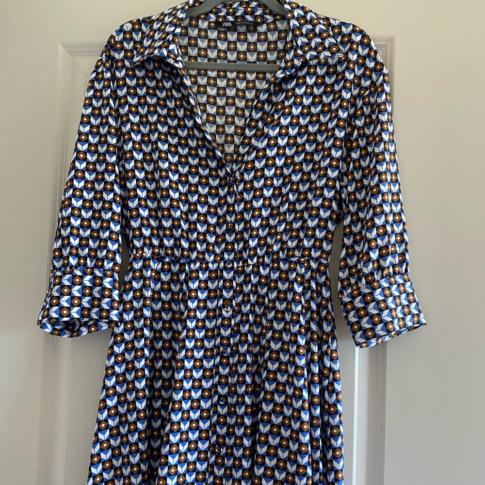 Zara Geometric Print Dress